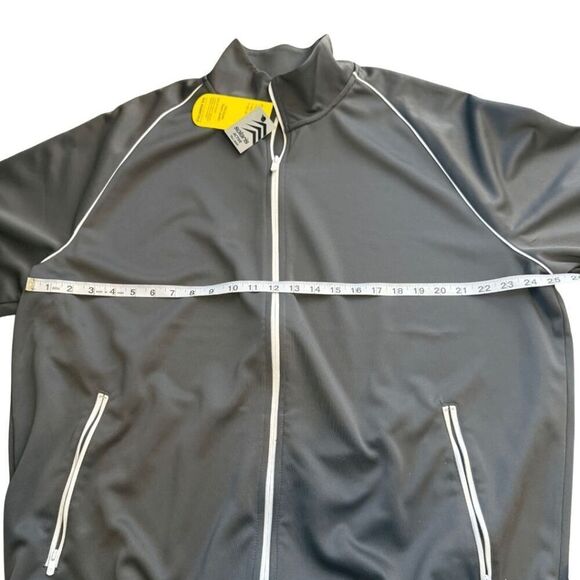 Solaris Mens Reflective Trim Moisture Wicking Iconic Track Jacket‎ Black 2XT NWT - Picture 6 of 10